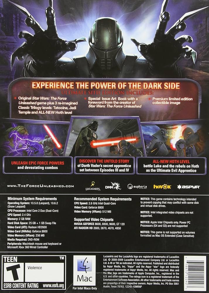 Star Wars The Force Unleashed: Ultimate Sith Edition - Mac